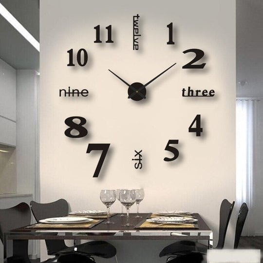 Wall Clock Silent Non Ticking Modern Minimalist for Living Room