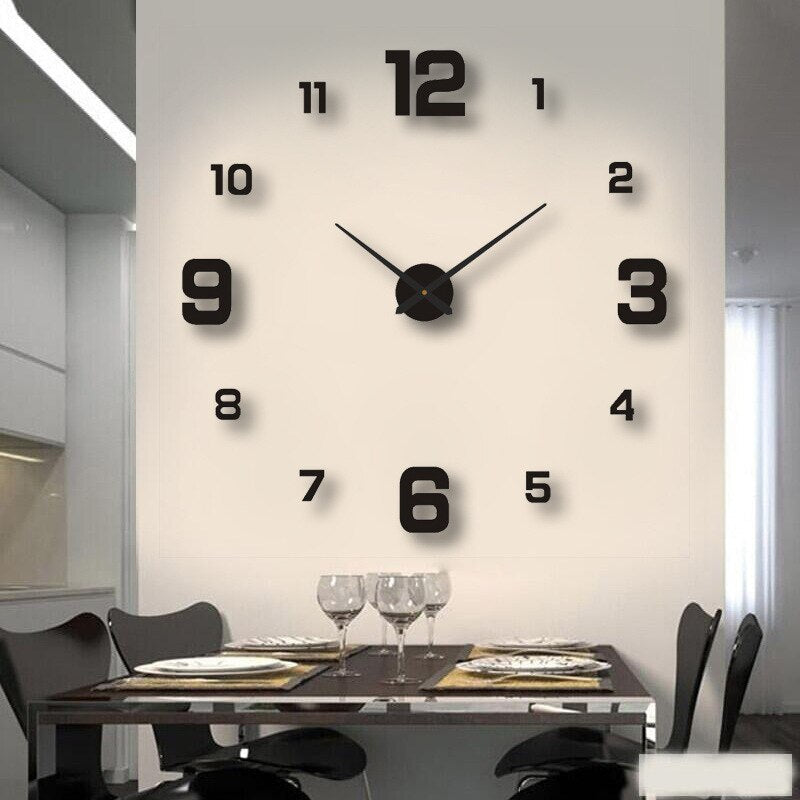 Wall Clock Silent Non Ticking Modern Minimalist for Living Room