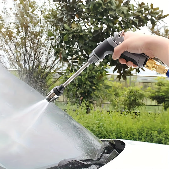 AQUAFORCE High-Pressure Garden Water Gun with Foam Cannon Attachment for Car Washing