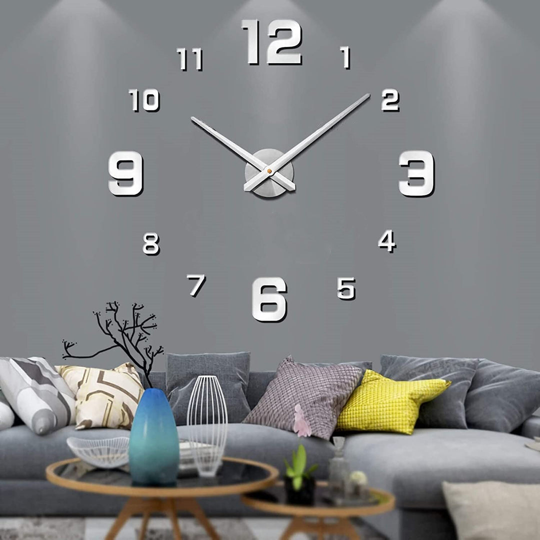 Wall Clock Silent Non Ticking Modern Minimalist for Living Room