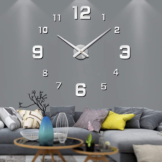 Wall Clock Silent Non Ticking Modern Minimalist for Living Room