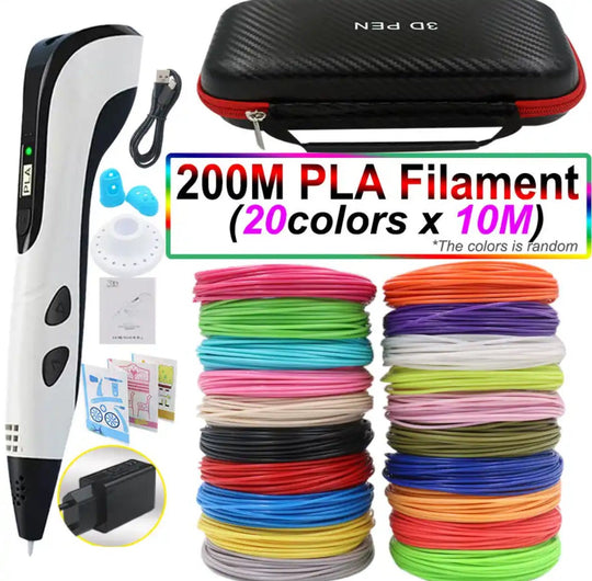 3D Pen for Kids and Adults with PLA Filament LED Display Crafts
