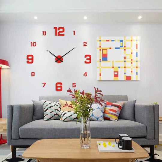 Wall Clock Silent Non Ticking Modern Minimalist for Living Room