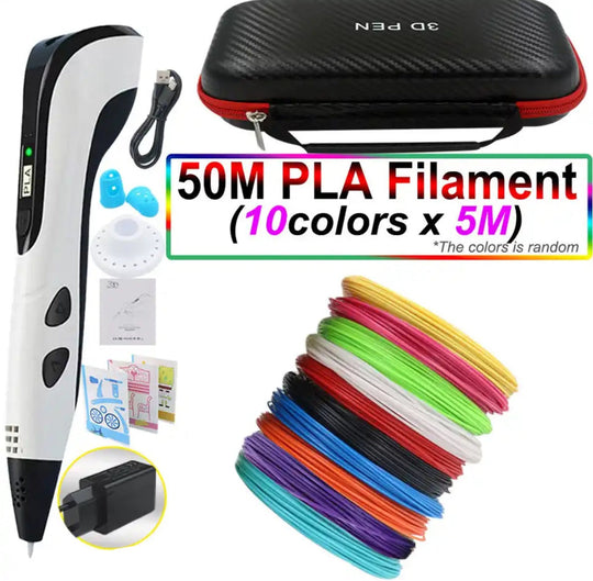 3D Pen for Kids and Adults with PLA Filament LED Display Crafts