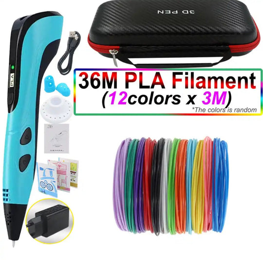 3D Pen for Kids and Adults with PLA Filament LED Display Crafts
