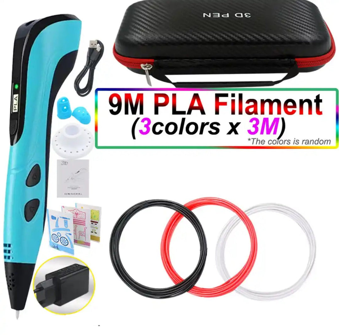3D Pen for Kids and Adults with PLA Filament LED Display Crafts
