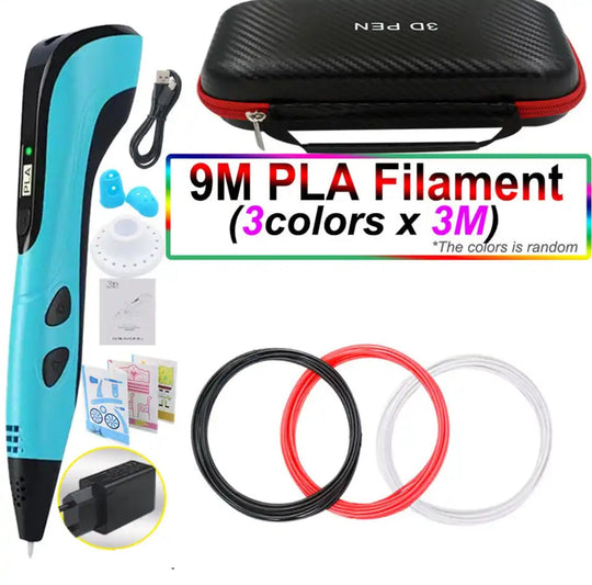 3D Pen for Kids and Adults with PLA Filament LED Display Crafts