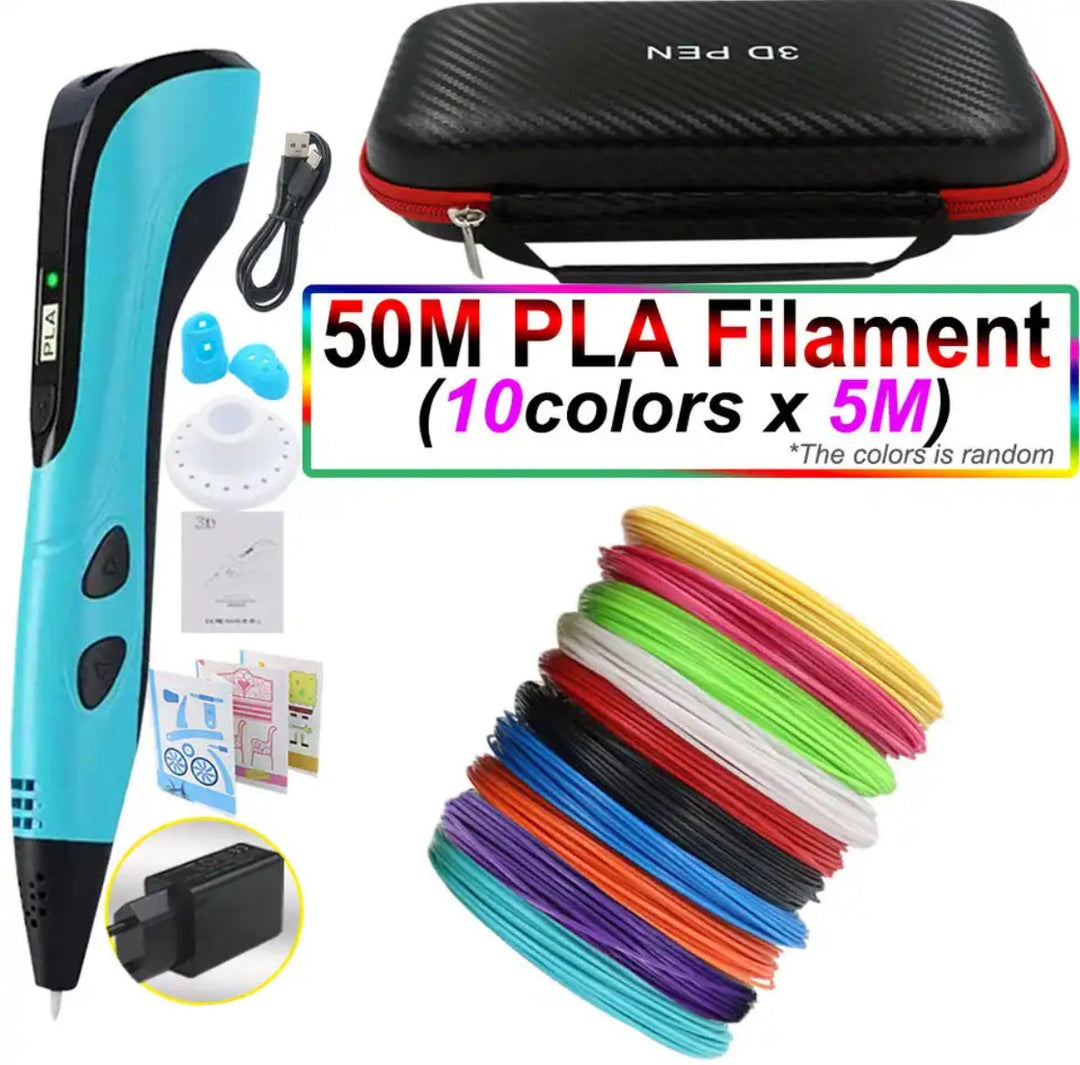3D Pen for Kids and Adults with PLA Filament LED Display Crafts