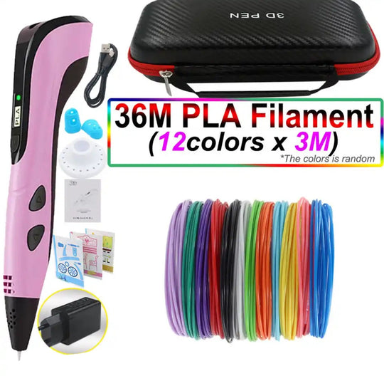 3D Pen for Kids and Adults with PLA Filament LED Display Crafts