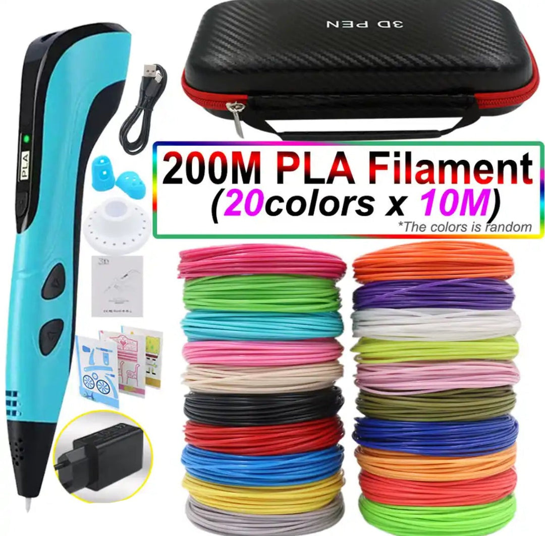 3D Pen for Kids and Adults with PLA Filament LED Display Crafts
