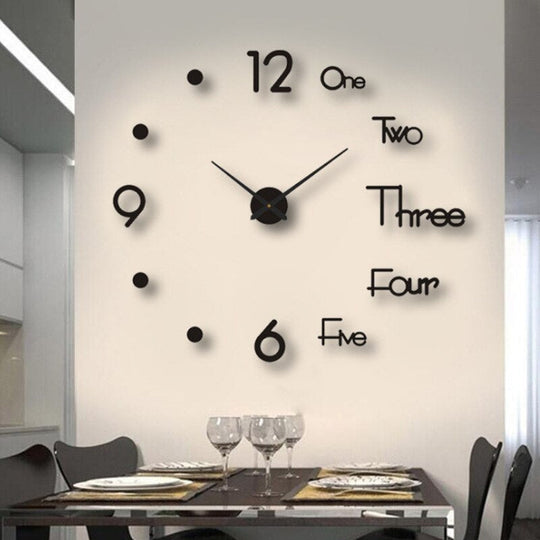 Wall Clock Silent Non Ticking Modern Minimalist for Living Room