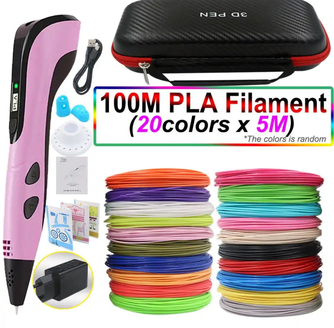 3D Pen for Kids and Adults with PLA Filament LED Display Crafts
