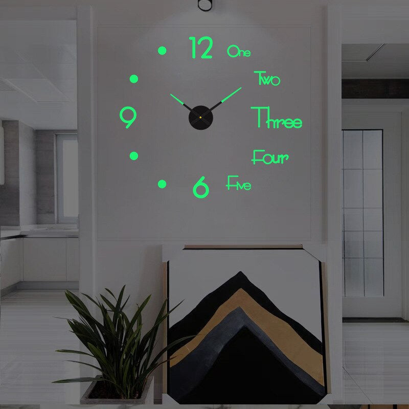Wall Clock Silent Non Ticking Modern Minimalist for Living Room