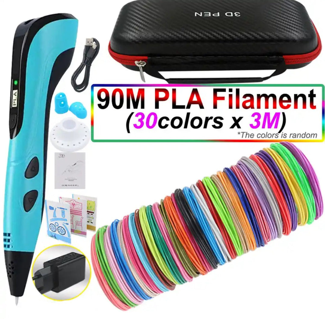 3D Pen for Kids and Adults with PLA Filament LED Display Crafts