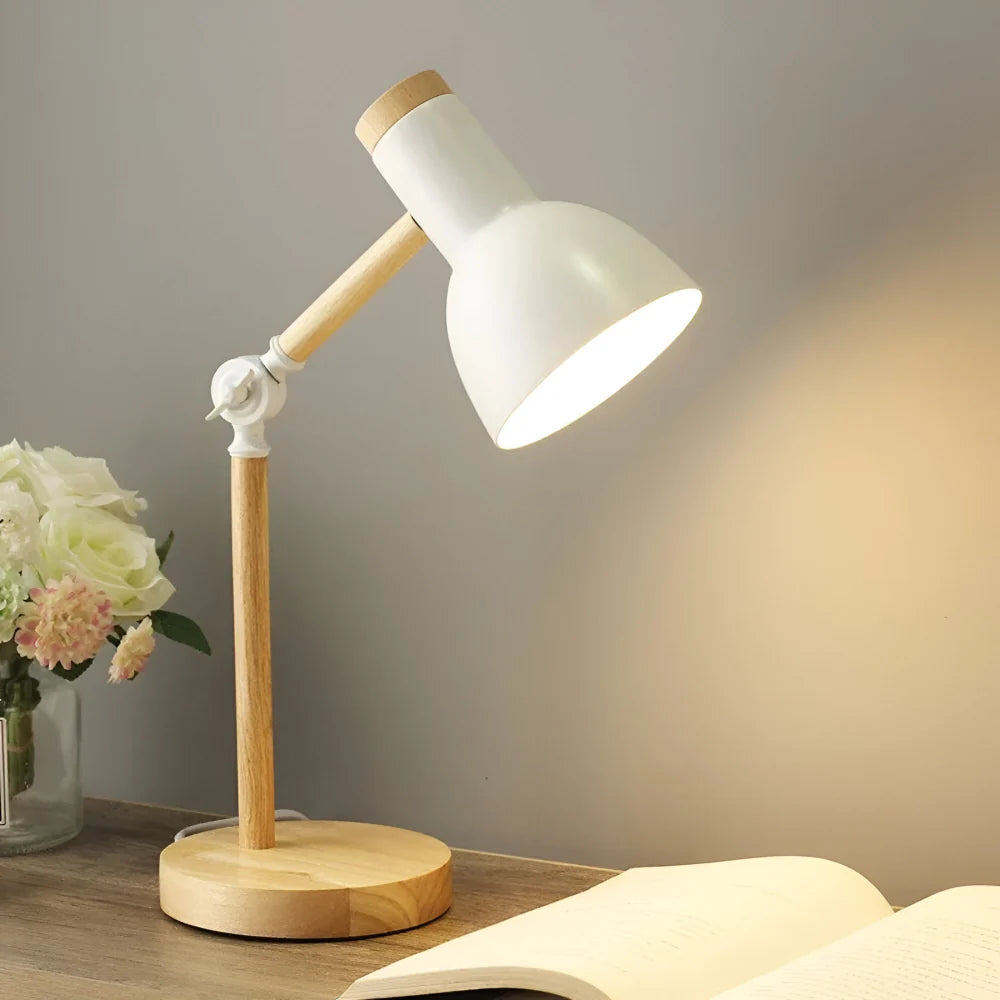 Desk Lamp Wood Adjustable Nordic Table Light