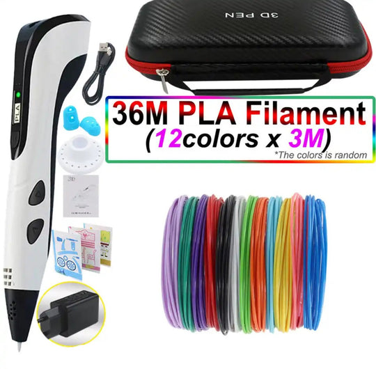 3D Pen for Kids and Adults with PLA Filament LED Display Crafts