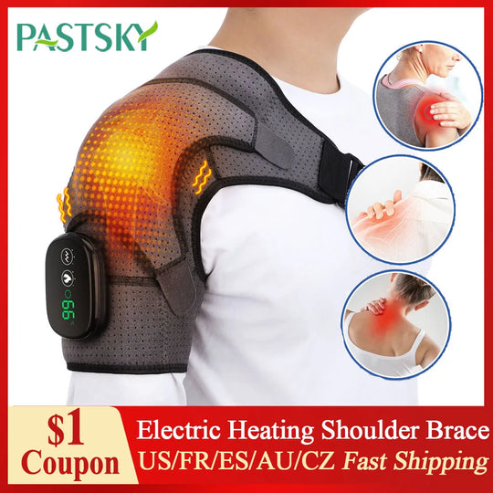 Heated Shoulder Brace Wireless with Vibration for Pain Relief