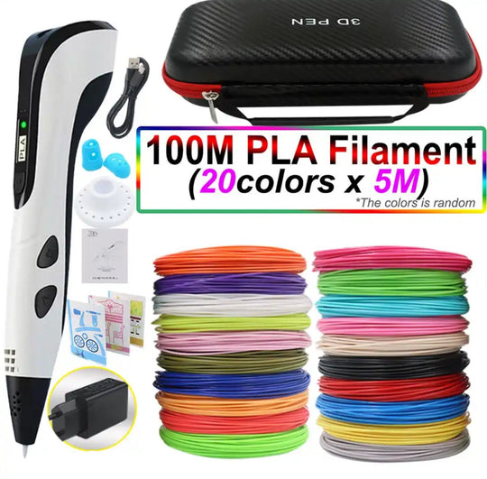 3D Pen for Kids and Adults with PLA Filament LED Display Crafts