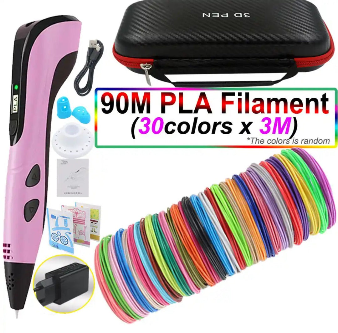 3D Pen for Kids and Adults with PLA Filament LED Display Crafts