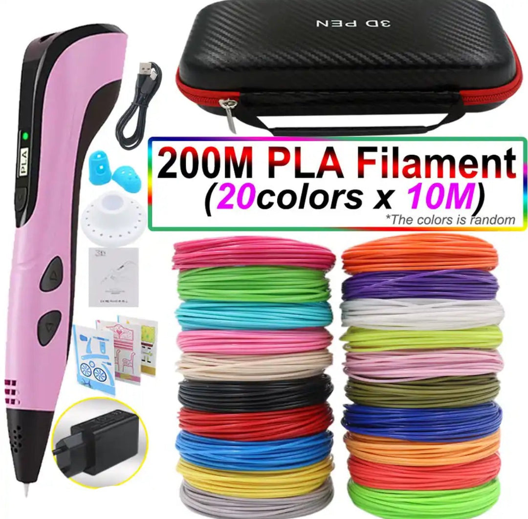3D Pen for Kids and Adults with PLA Filament LED Display Crafts