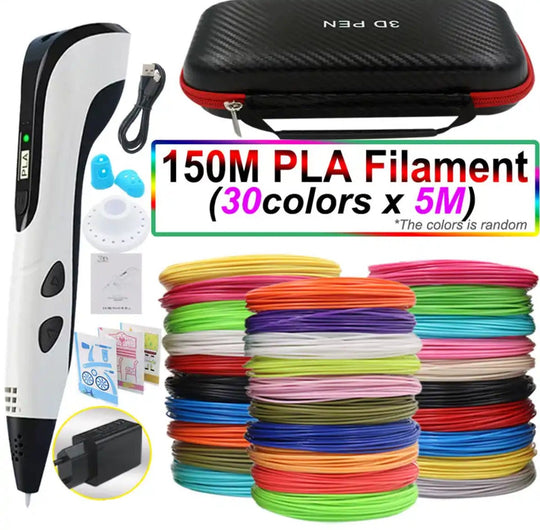 3D Pen for Kids and Adults with PLA Filament LED Display Crafts