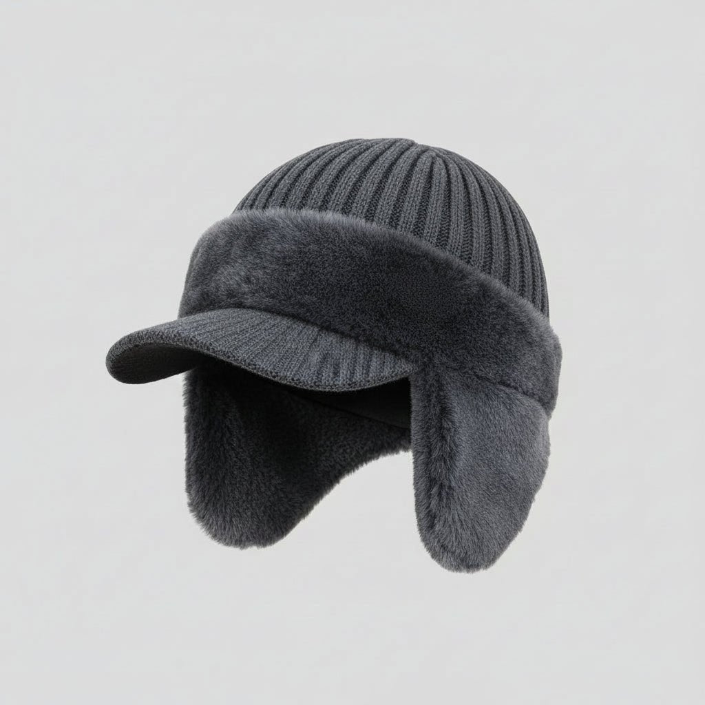 Winter Trapper Hat | Cable Knit Design with Ear Protection
