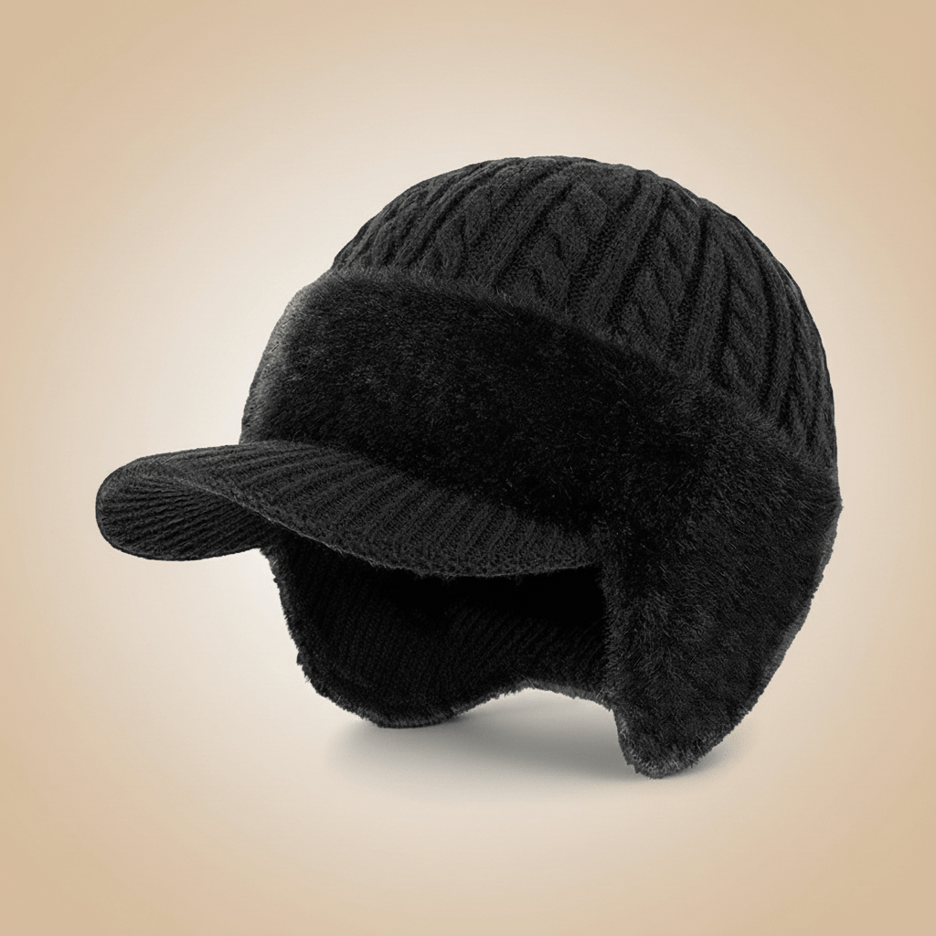 Winter Trapper Hat | Cable Knit Design with Ear Protection