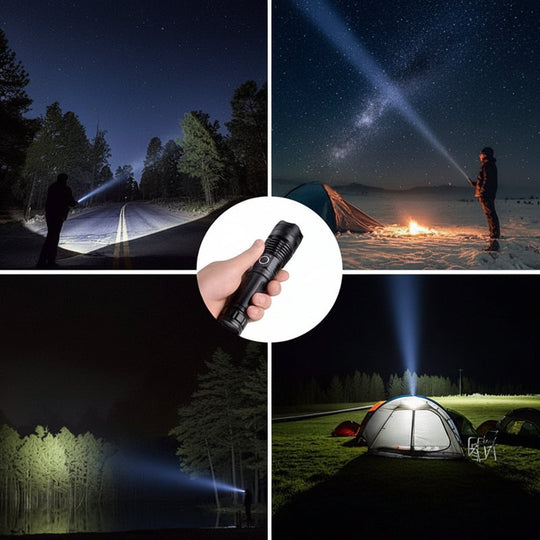 Flashlight Rechargeable LED Tactical Aluminum Zoom Torch