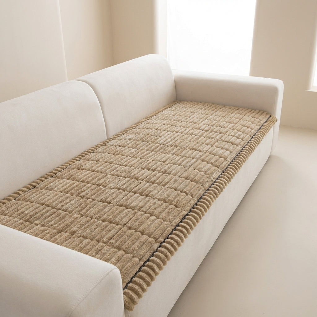 Sofa Cover Ultra Plush Fabric Non Slip Machine Washable Universal Fit Sofa Protector