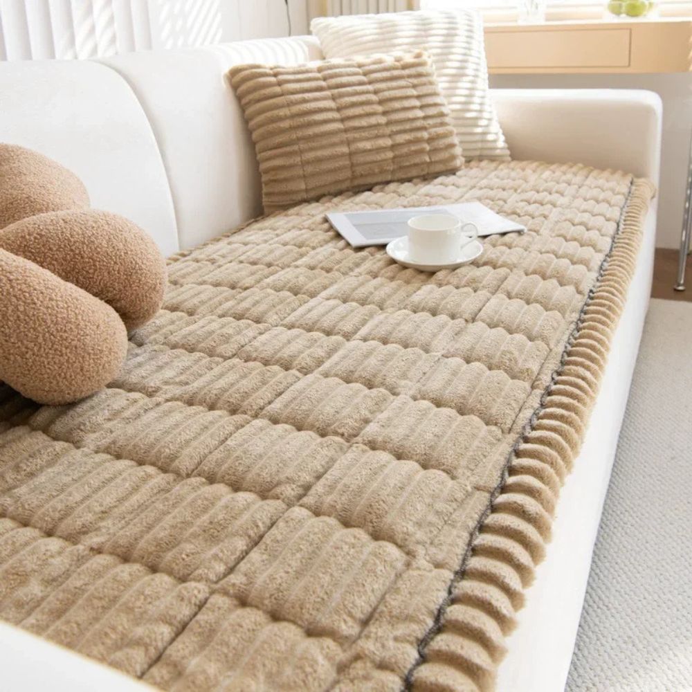 Sofa Cover Ultra Plush Fabric Non Slip Machine Washable Universal Fit Sofa Protector