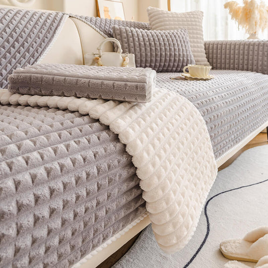 Warm Flannel Sofa Cover | Soft Non-Slip Pet Furniture Protector