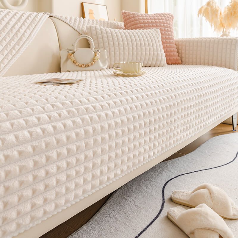 Warm Flannel Sofa Cover | Soft Non-Slip Pet Furniture Protector