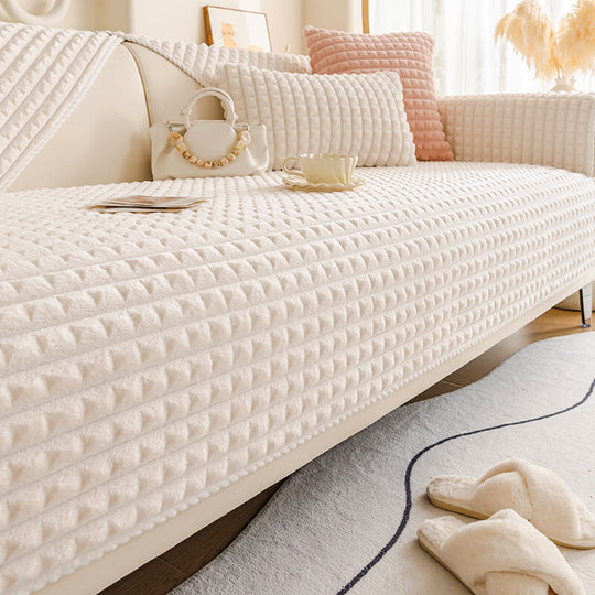 Warm Flannel Sofa Cover | Soft Non-Slip Pet Furniture Protector