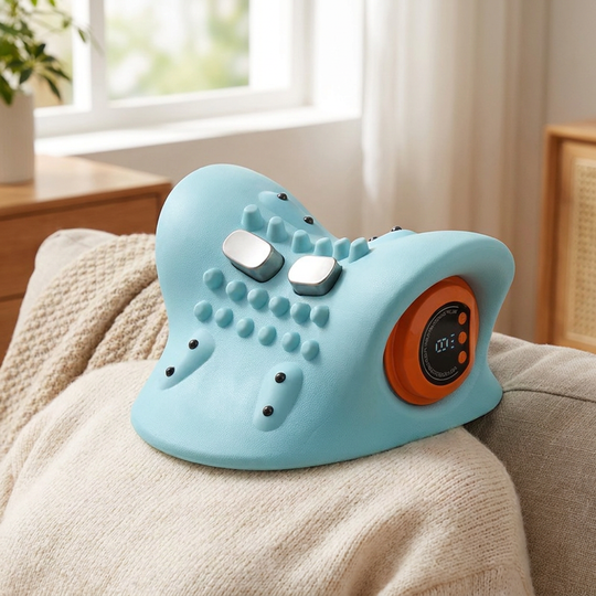 Electric Cervical Neck Massager with Pulse and Heat Therapy for Neck and Shoulders