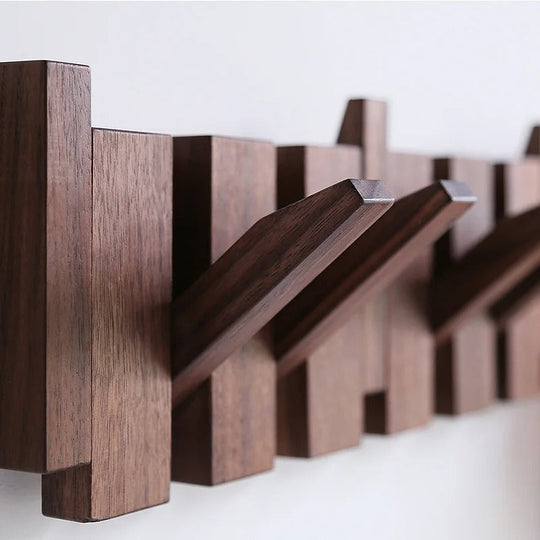 Wooden Coat Rack with Piano Design