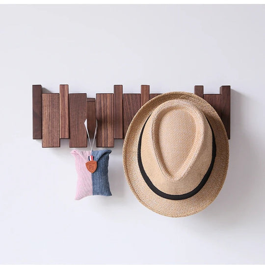 Wooden Coat Rack with Piano Design
