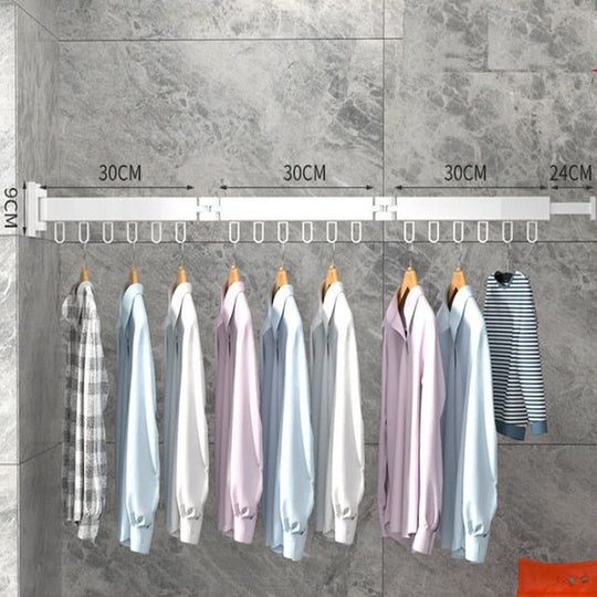 Drying Rack Wall Mounted Retractable Folding for Laundry Room
