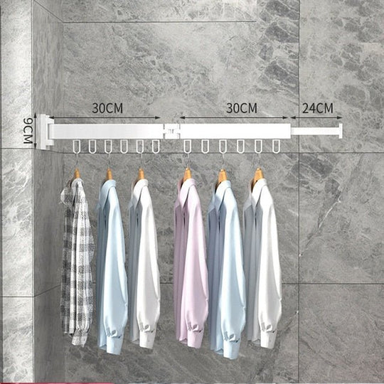 Drying Rack Wall Mounted Retractable Folding for Laundry Room
