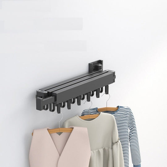 Drying Rack Wall Mounted Retractable Folding for Laundry Room