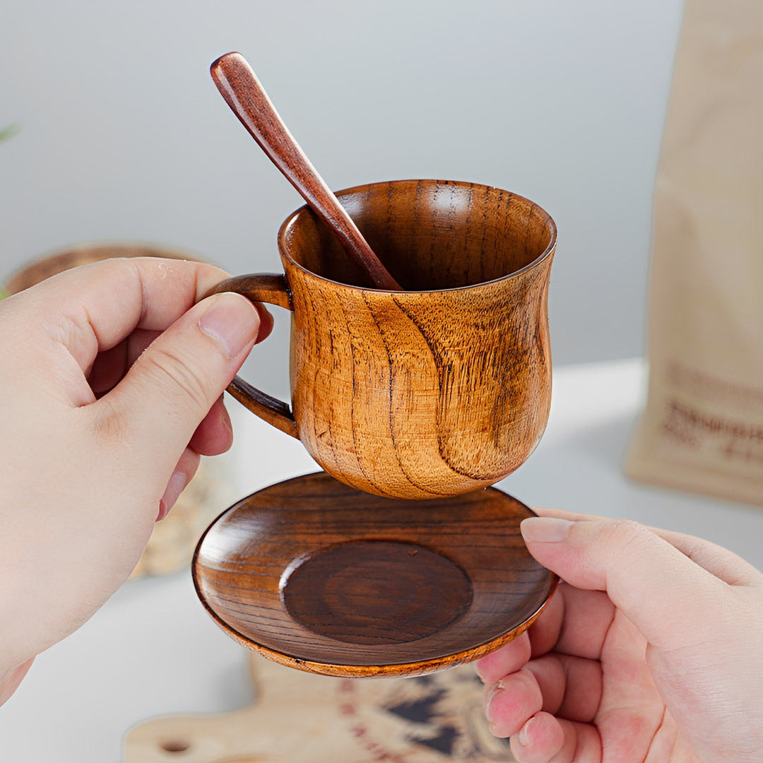 Yuki Wood Coffee Cup Set