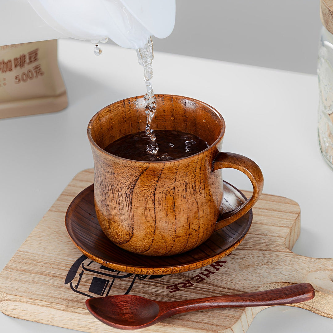 Yuki Wood Coffee Cup Set